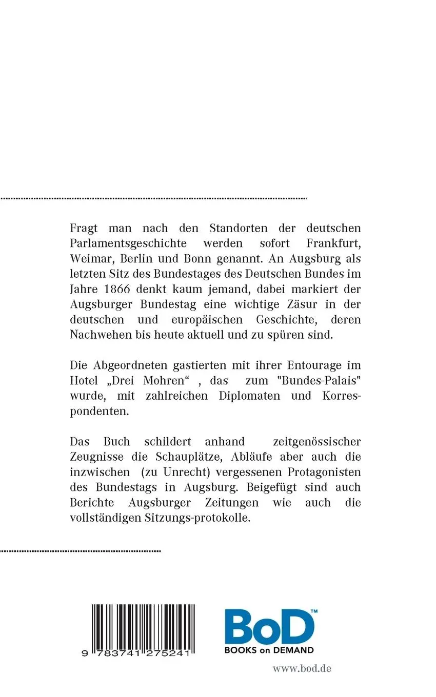 Rückseite: 9783741275241 | Der Bundestag zu Augsburg | Yehuda Shenef | Taschenbuch | 176 S.