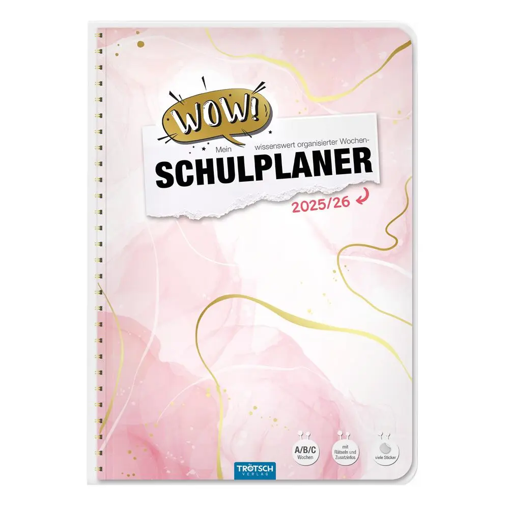 Cover: 9783988025241 | Trötsch Schulplaner WOW Marble 25/26 | Trötsch Verlag GmbH &amp; Co. KG