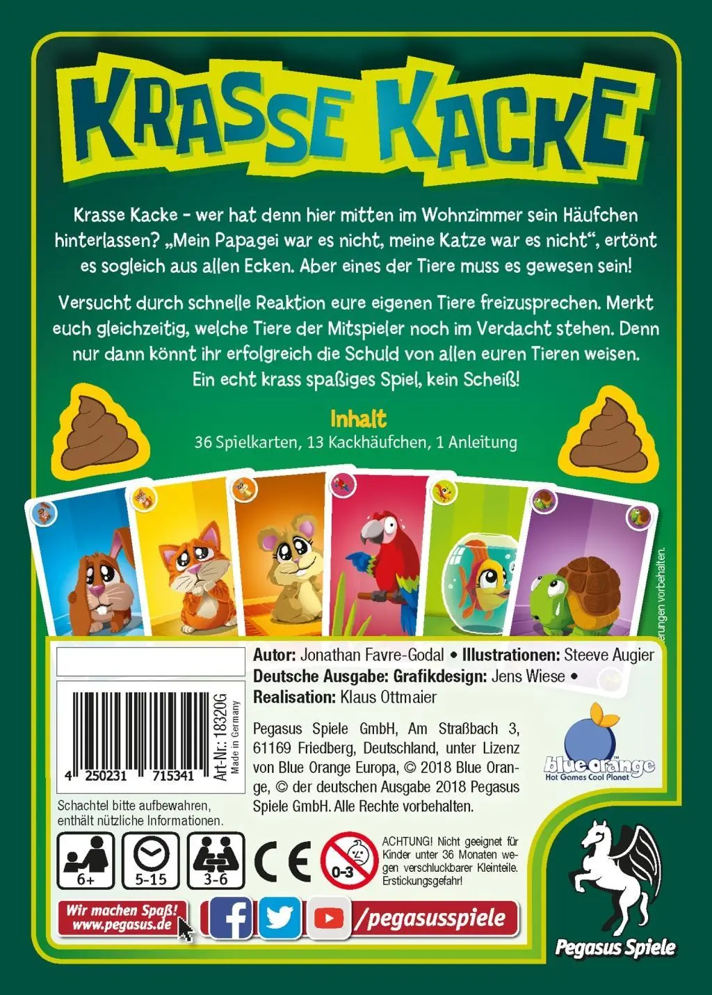 Bild: 4250231715341 | Krasse Kacke | Jonathan Favre-Godal | Spiel | Brettspiel | 18320G