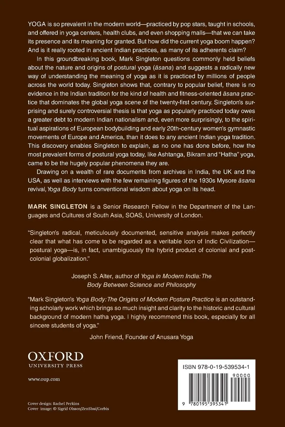 Rückseite: 9780195395341 | Yoga Body | The Origins of Modern Posture Practice | Mark Singleton