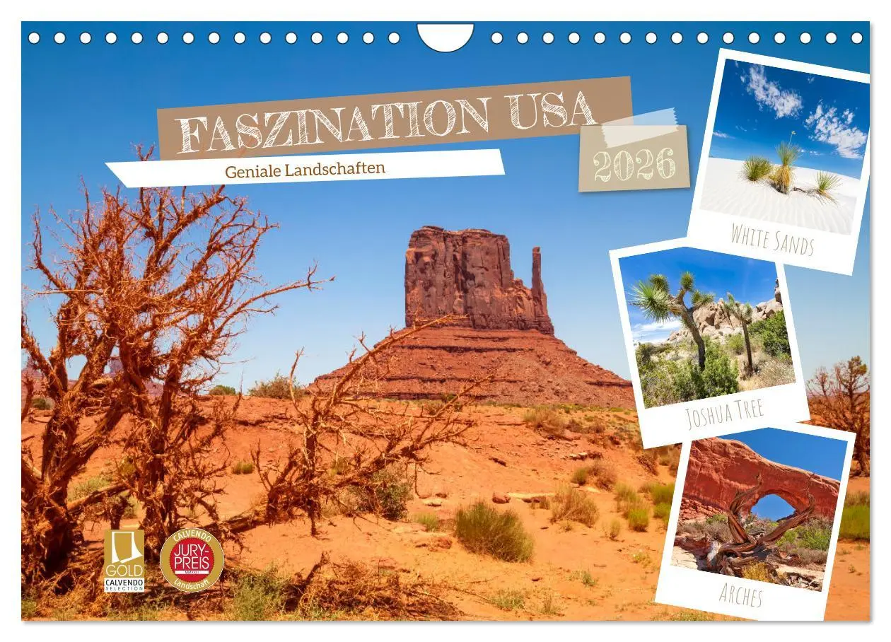 Cover: 9783457375341 | FASZINATION USA Geniale Landschaften (Wandkalender 2026 DIN A4...