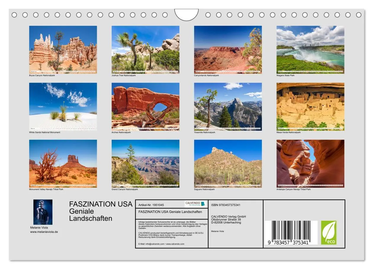 Bild: 9783457375341 | FASZINATION USA Geniale Landschaften (Wandkalender 2026 DIN A4...