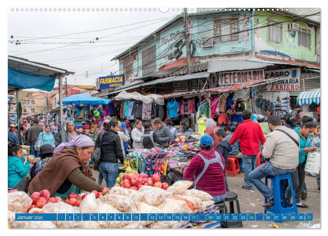 Bild: 9783457755341 | Farbenfrohes Bolivien (hochwertiger Premium Wandkalender 2026 DIN...