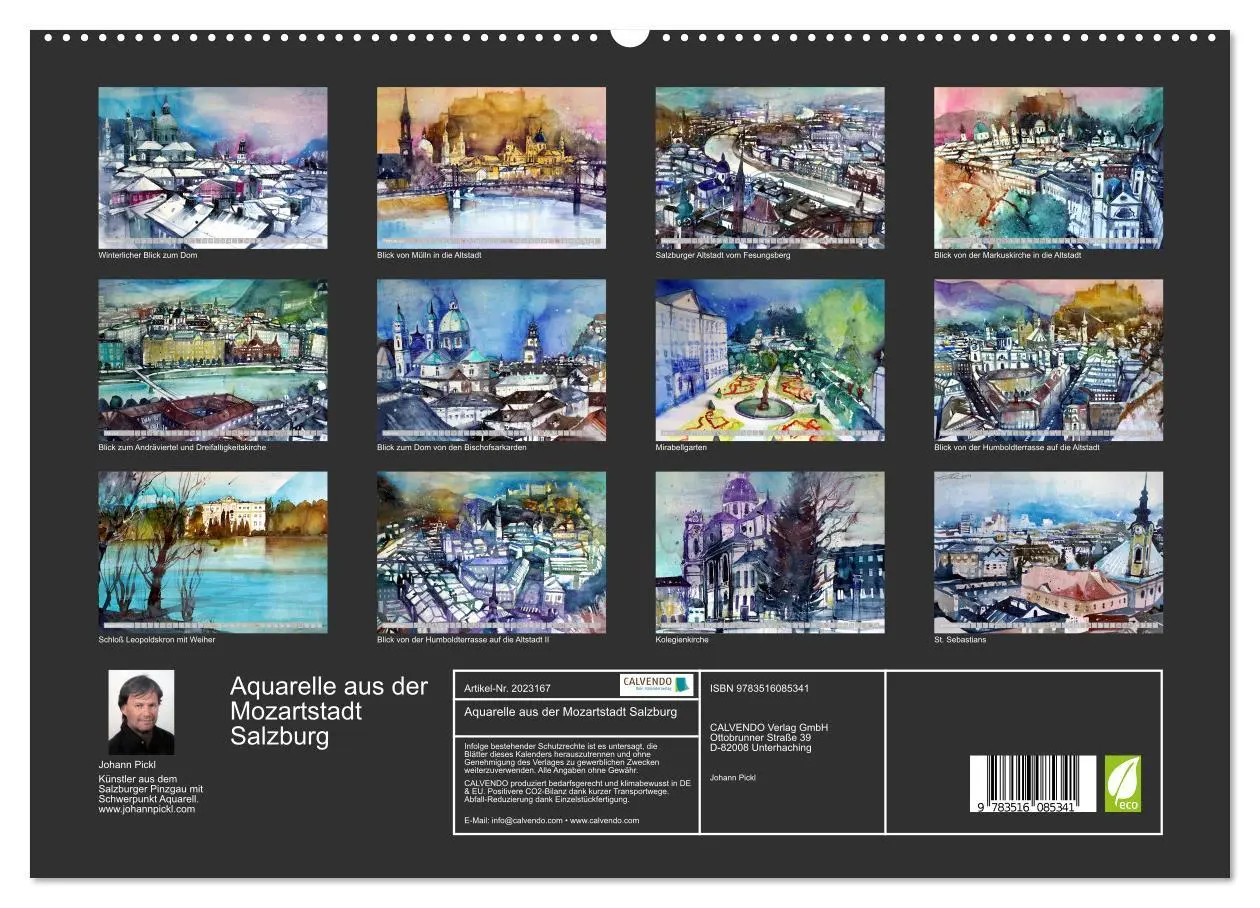 Bild: 9783516085341 | Aquarelle aus der Mozartstadt Salzburg (hochwertiger Premium...