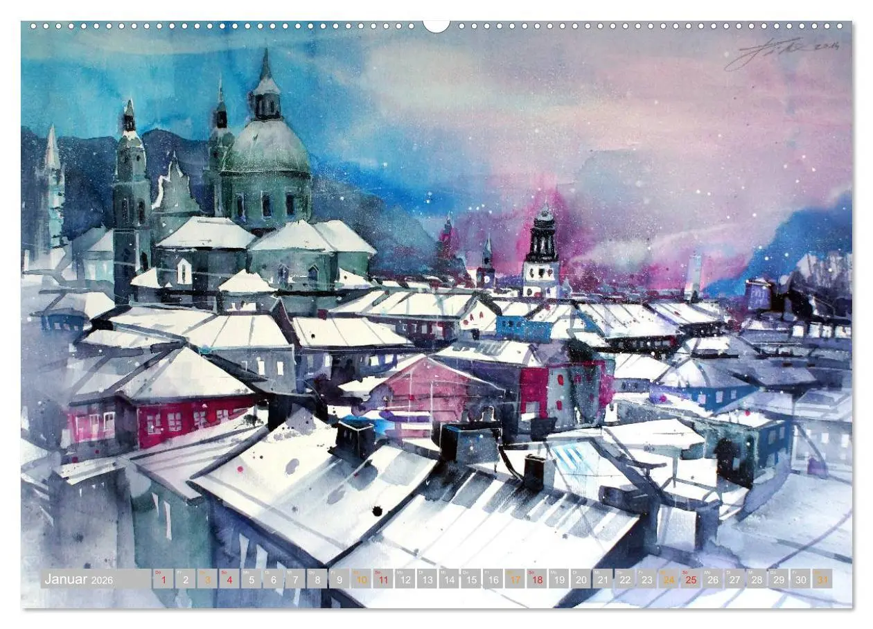 Bild: 9783516085341 | Aquarelle aus der Mozartstadt Salzburg (hochwertiger Premium...