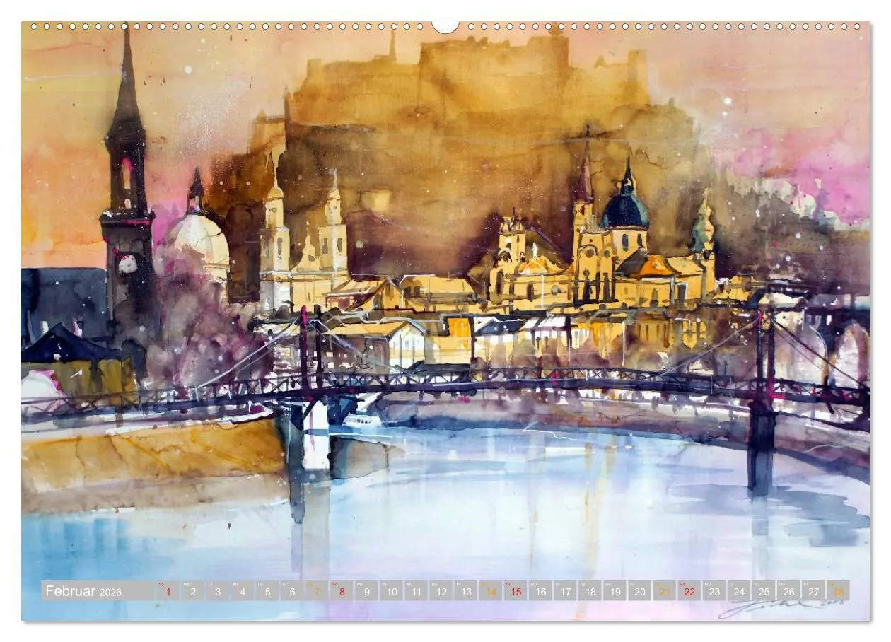 Bild: 9783516085341 | Aquarelle aus der Mozartstadt Salzburg (hochwertiger Premium...