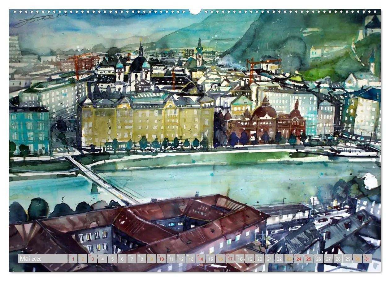 Bild: 9783516085341 | Aquarelle aus der Mozartstadt Salzburg (hochwertiger Premium...