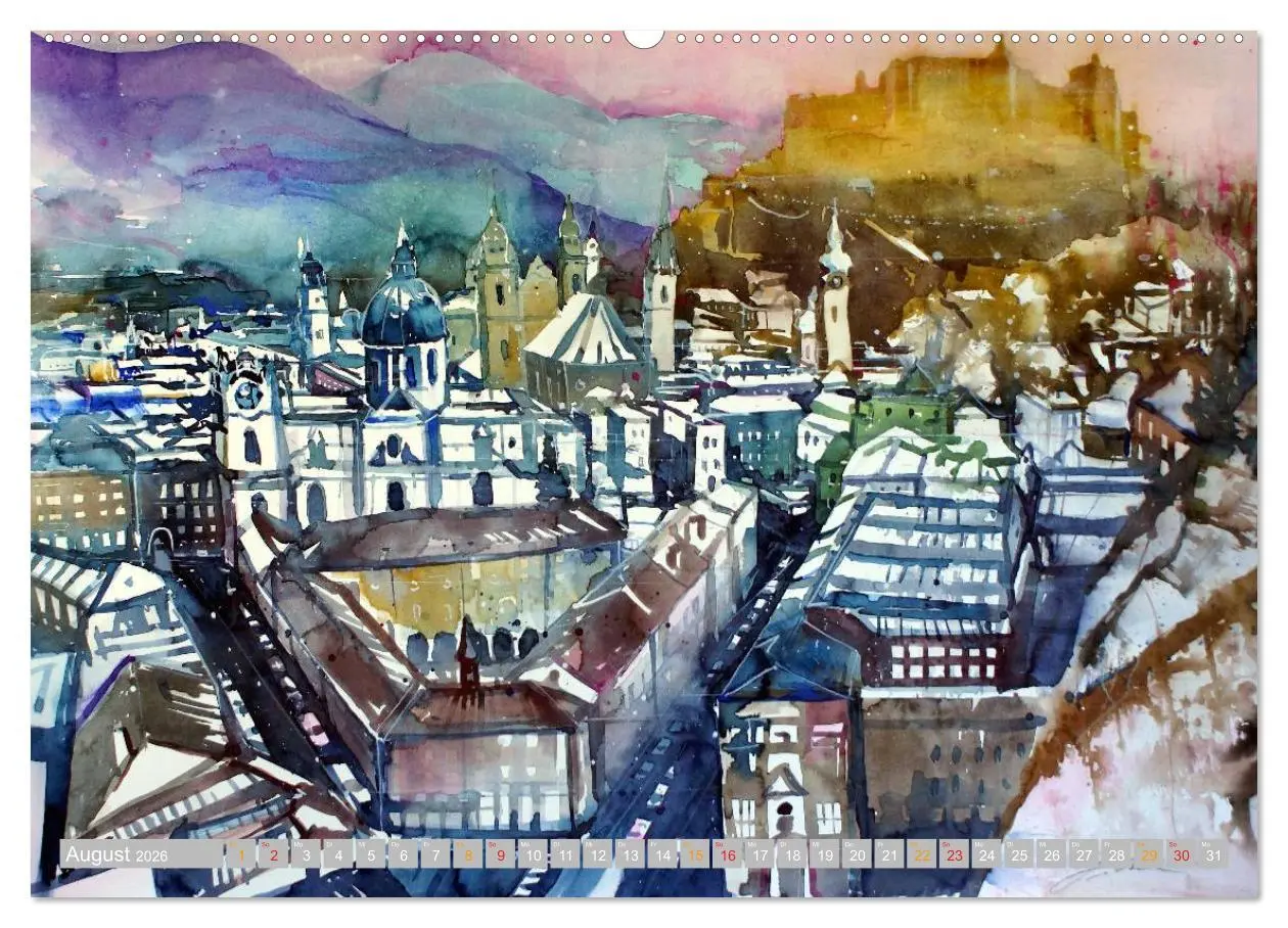 Bild: 9783516085341 | Aquarelle aus der Mozartstadt Salzburg (hochwertiger Premium...