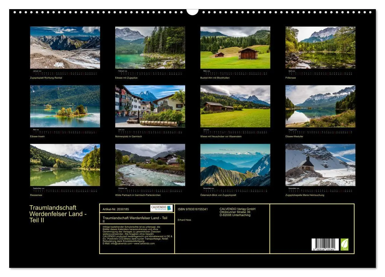 Bild: 9783516155341 | Traumlandschaft Werdenfelser Land - Teil II (Wandkalender 2026 DIN...