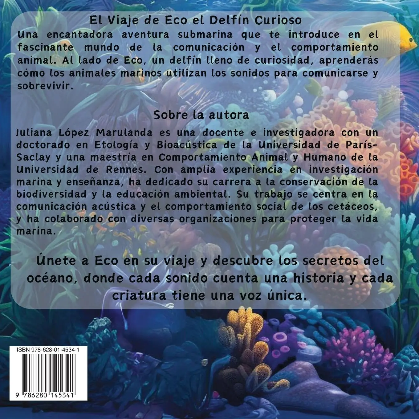 Rückseite: 9786280145341 | El viaje de Eco, el delfín curioso | Juliana López Marulanda | Buch