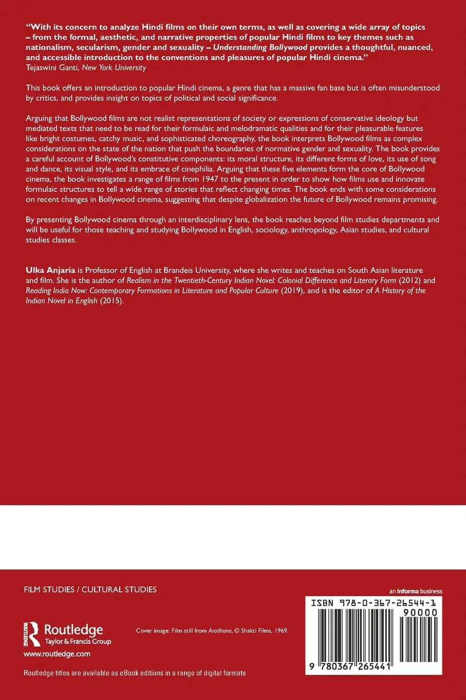 Rückseite: 9780367265441 | Understanding Bollywood | The Grammar of Hindi Cinema | Ulka Anjaria
