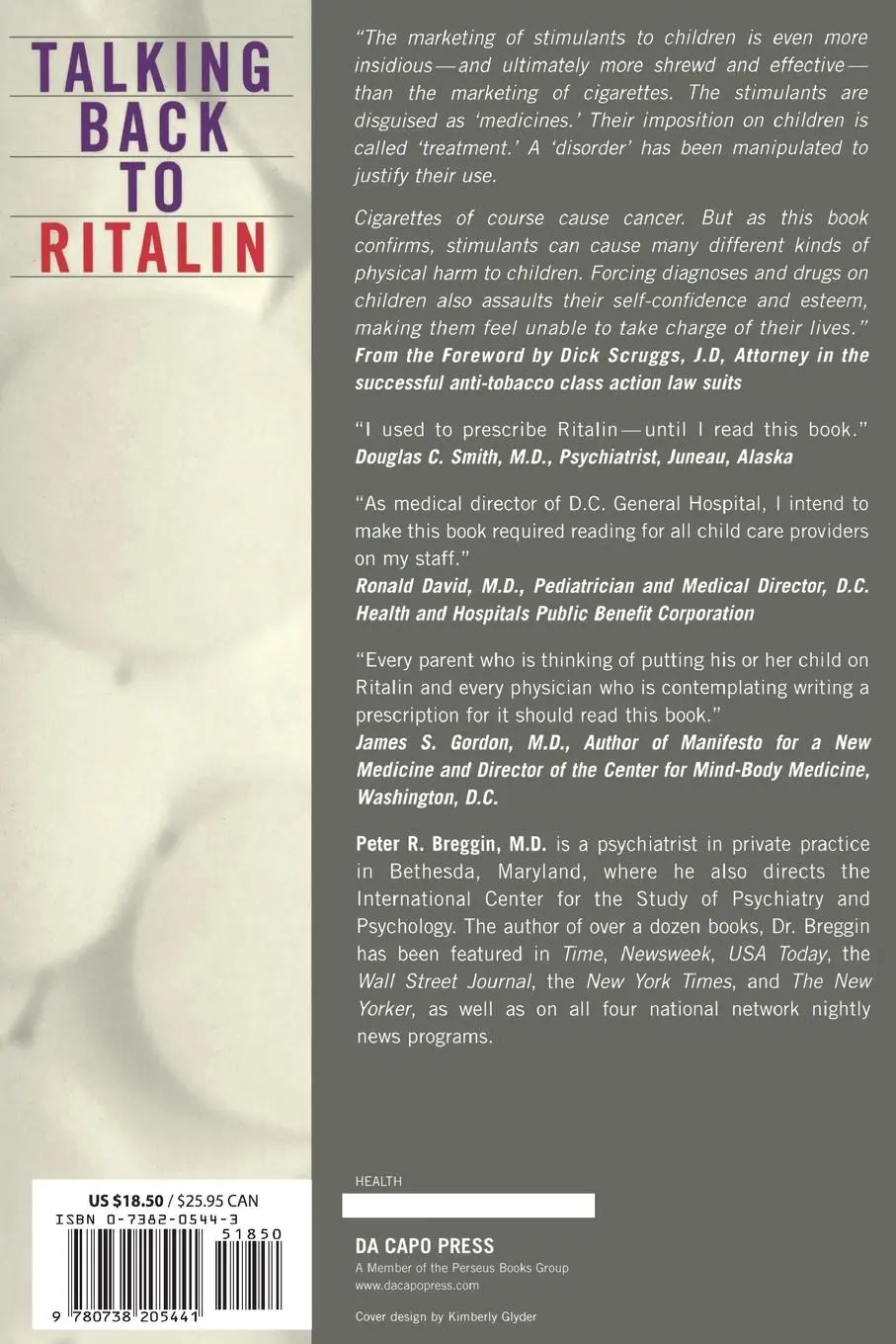 Rückseite: 9780738205441 | Talking Back to Ritalin | Peter R. Breggin | Taschenbuch | Englisch
