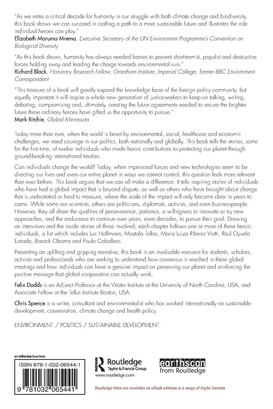 Rückseite: 9781032065441 | Heroes of Environmental Diplomacy | Profiles in Courage | Taschenbuch