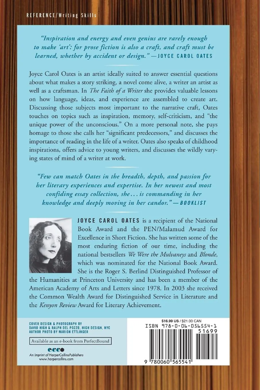Rückseite: 9780060565541 | The Faith of a Writer | Life, Craft, Art | Joyce Carol Oates | Buch