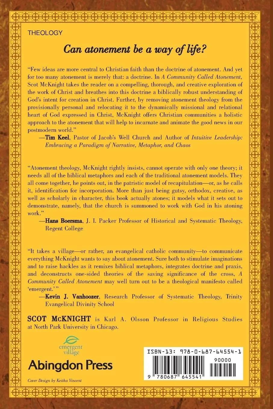 Rückseite: 9780687645541 | A Community Called Atonement | Scot Mcknight | Taschenbuch | Englisch