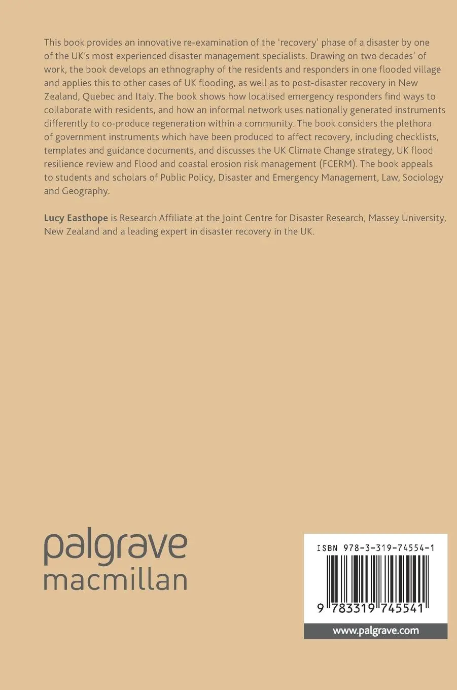 Rückseite: 9783319745541 | The Recovery Myth | Lucy Easthope | Buch | xii | Englisch | 2018