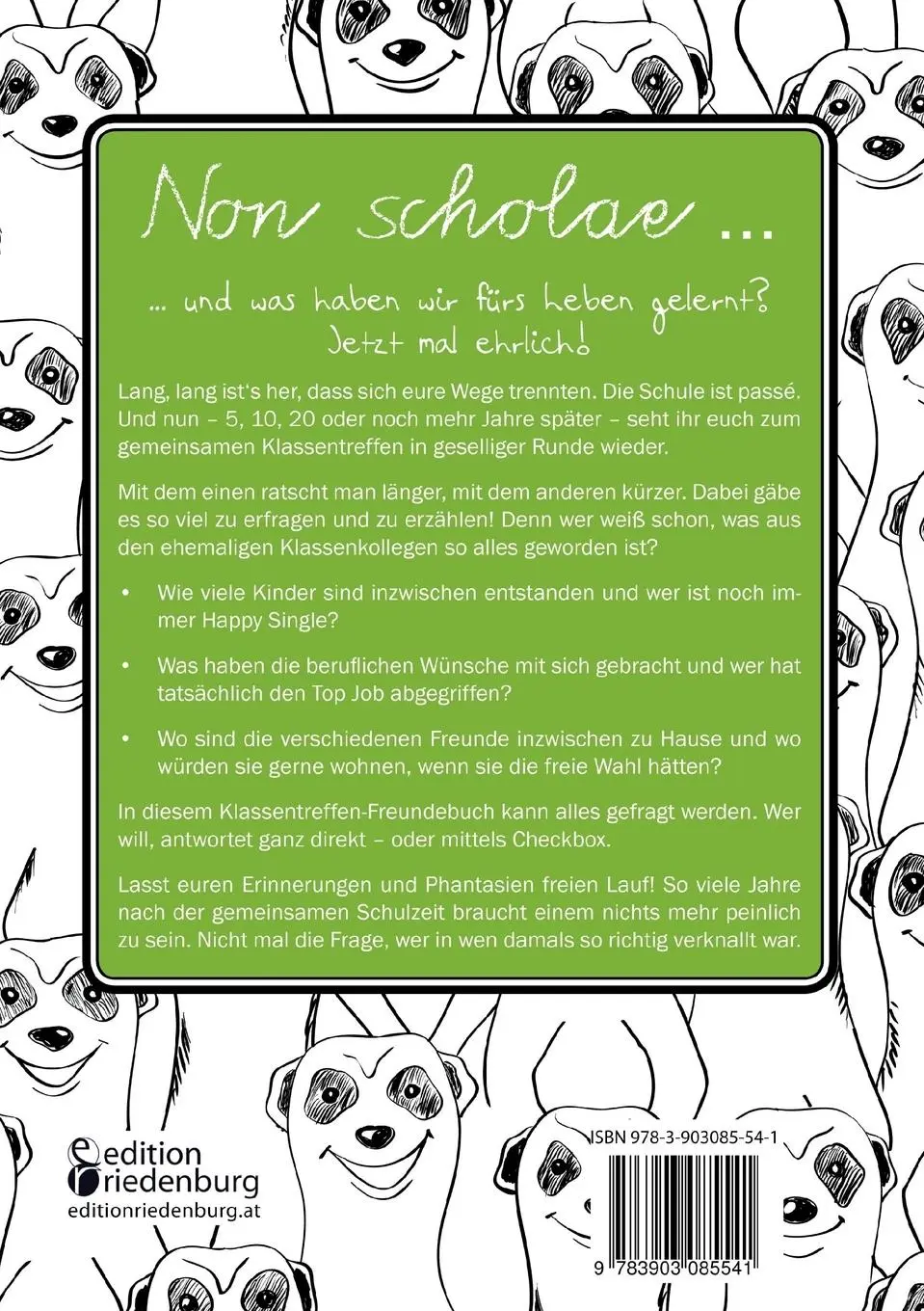 Rückseite: 9783903085541 | Das Klassentreffen-Freundebuch - Für die wichtigsten Erinnerungen...