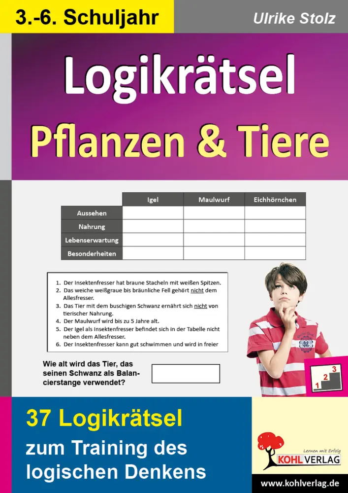 Cover: 9783956865541 | Logikrätsel Pflanzen und Tiere | Ulrike Stolz | Taschenbuch | 48 S.