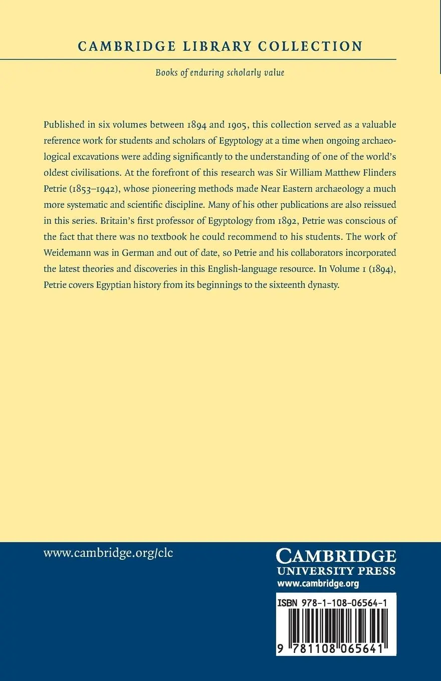 Rückseite: 9781108065641 | A History of Egypt | William Matthew Flinders Petrie | Taschenbuch