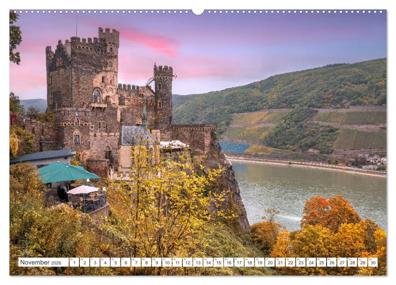 Bild: 9783457275641 | Unterwegs - Rhein-Burgen-Weg (Wandkalender 2026 DIN A2 quer),...