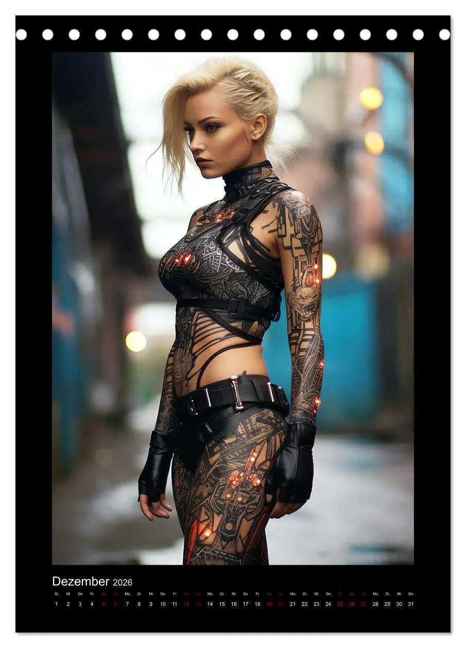 Bild: 9783516295641 | Cybergirls (Tischkalender 2026 DIN A5 hoch), CALVENDO Monatskalender