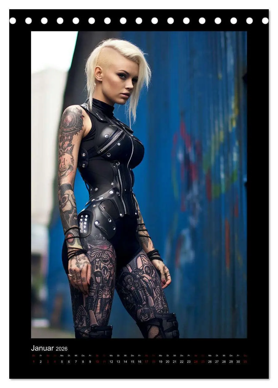 Bild: 9783516295641 | Cybergirls (Tischkalender 2026 DIN A5 hoch), CALVENDO Monatskalender