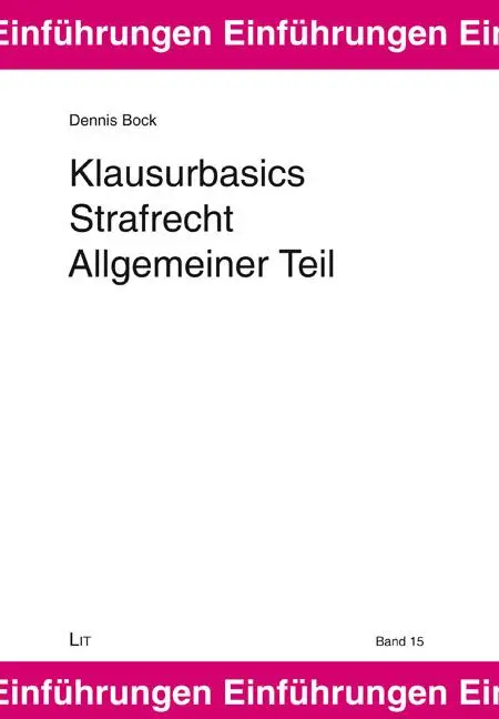 Cover: 9783643155641 | Klausurbasics Strafrecht Allgemeiner Teil | Dennis Bock | Taschenbuch
