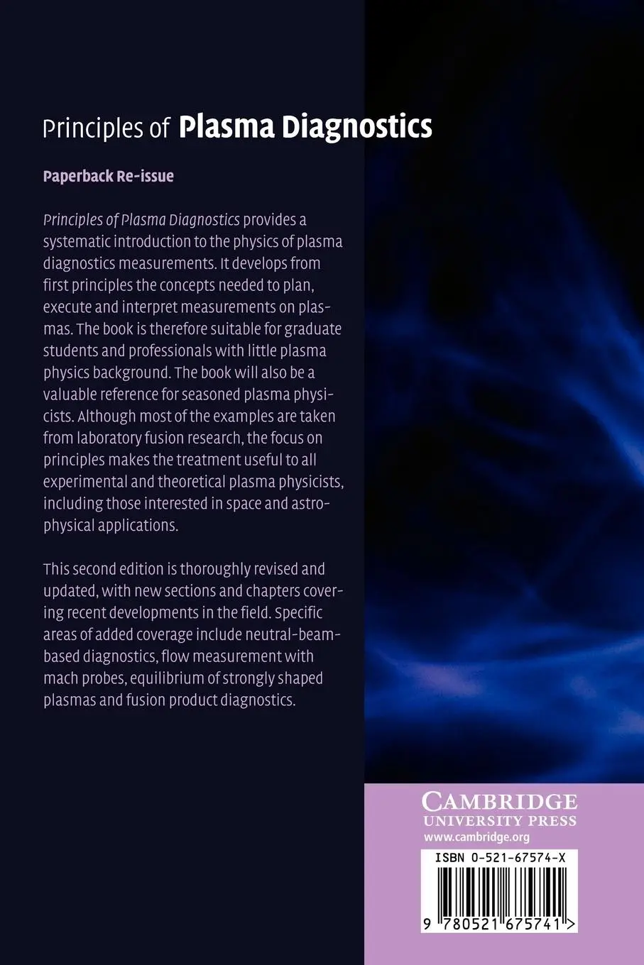 Rückseite: 9780521675741 | Principles of Plasma Diagnostics | Second Edition | I. H. Hutchinson