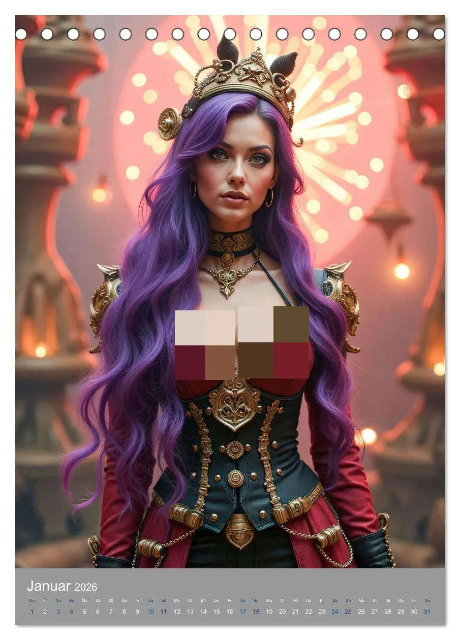 Bild: 9783457265741 | Steampunk Zirkus-Diven (Tischkalender 2026 DIN A5 hoch), CALVENDO...