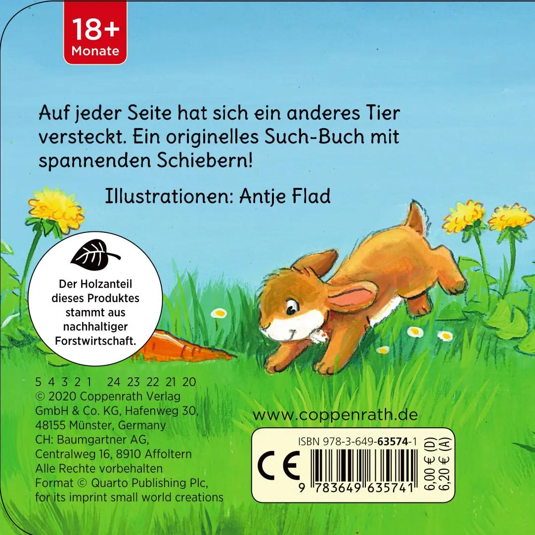 Rückseite: 9783649635741 | minifanten 19: Hopp! Hopp! Wer hüpft da? | Antje Flad | Buch | 14 S.