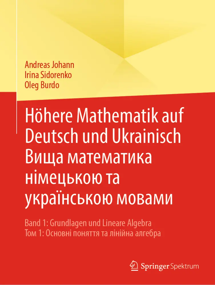 Cover: 9783662715741 | Höhere Mathematik auf Deutsch und Ukrainisch - i | Johann (u. a.)