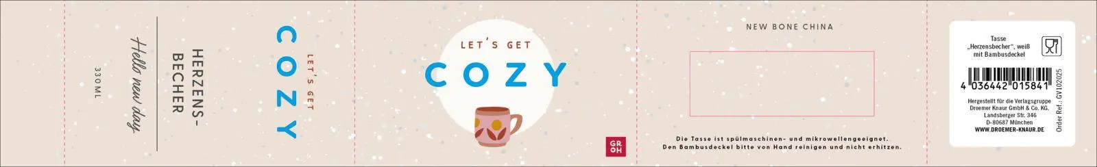 Bild: 4036442015841 | COZY Tasse mit Bambusdeckel (weiß) | Groh Verlag | 2 S. | Deutsch