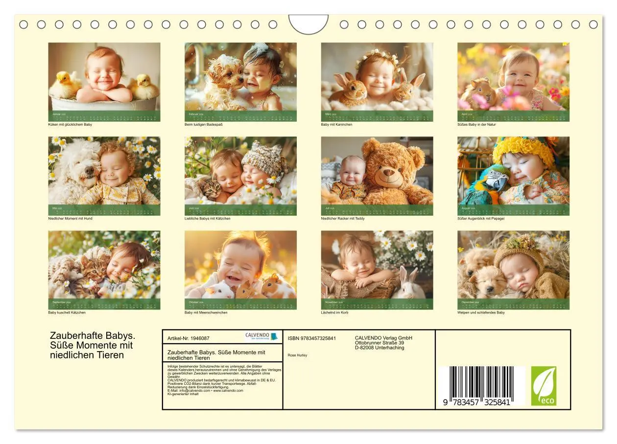 Bild: 9783457325841 | Zauberhafte Babys. Süße Momente mit niedlichen Tieren (Wandkalender...