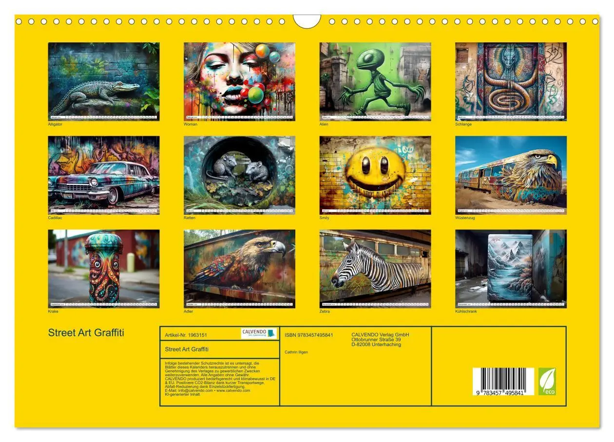 Bild: 9783457495841 | Street Art Graffiti (Wandkalender 2026 DIN A3 quer), CALVENDO...