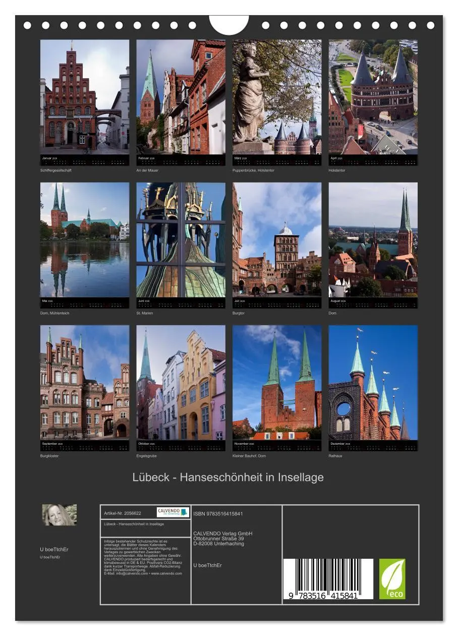 Bild: 9783516415841 | Lübeck - Hanseschönheit in Insellage (Wandkalender 2026 DIN A4...