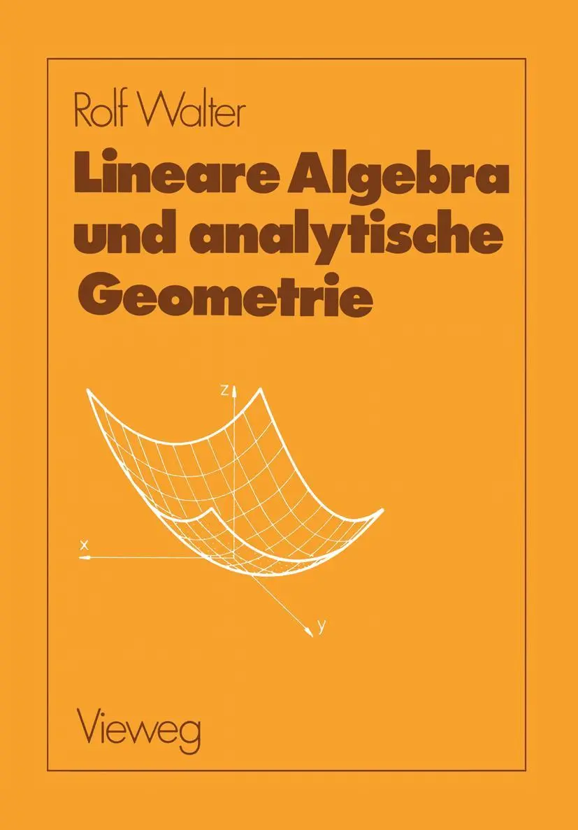 Cover: 9783528085841 | Lineare Algebra und analytische Geometrie | Rolf Walter | Taschenbuch