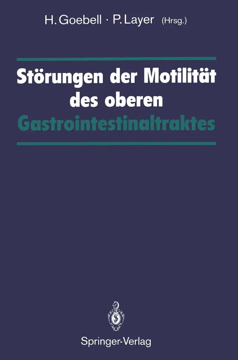 Cover: 9783540555841 | Störungen der Motilität des oberen Gastrointestinaltraktes | Buch