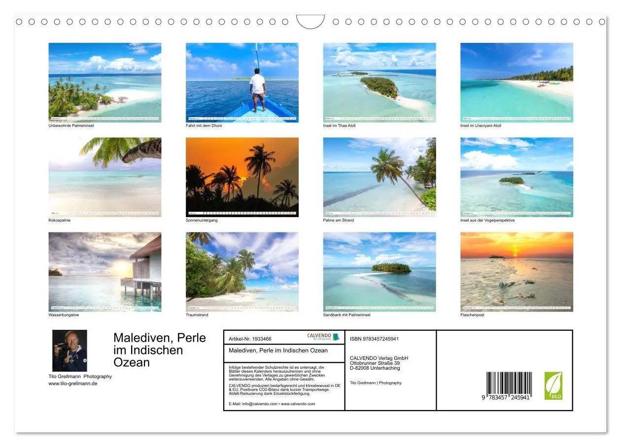 Bild: 9783457245941 | Malediven, Perle im Indischen Ozean (Wandkalender 2026 DIN A3...
