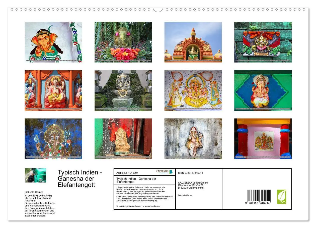 Bild: 9783457315941 | Typisch Indien - Ganesha der Elefantengott (hochwertiger Premium...