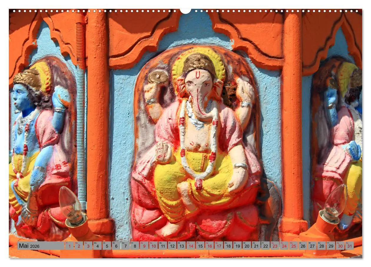 Bild: 9783457315941 | Typisch Indien - Ganesha der Elefantengott (hochwertiger Premium...