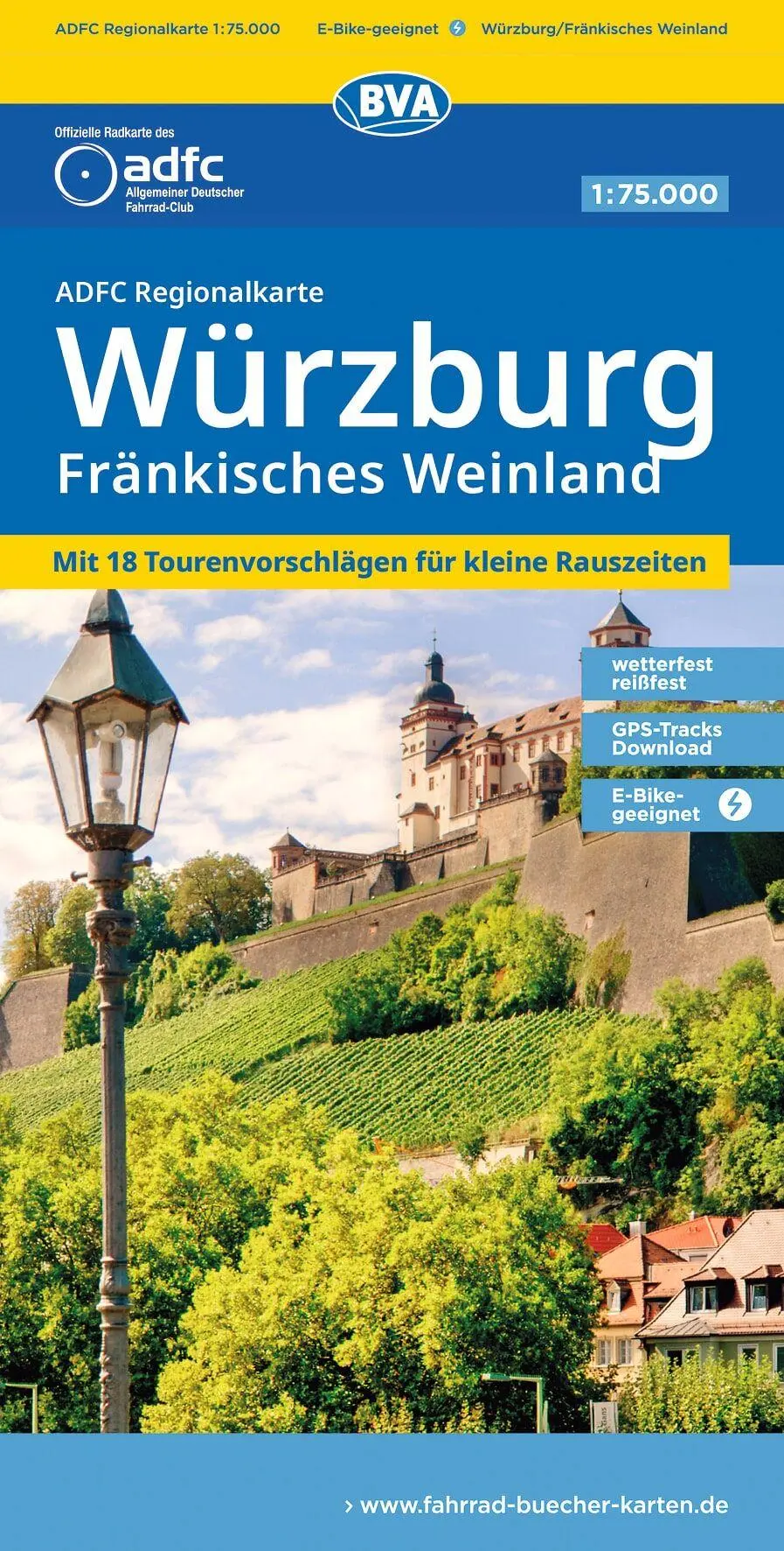 Cover: 9783991545941 | BVA ADFC Regionalkarte Würzburg Fränkisches Weinland 1:75.000 | 2026