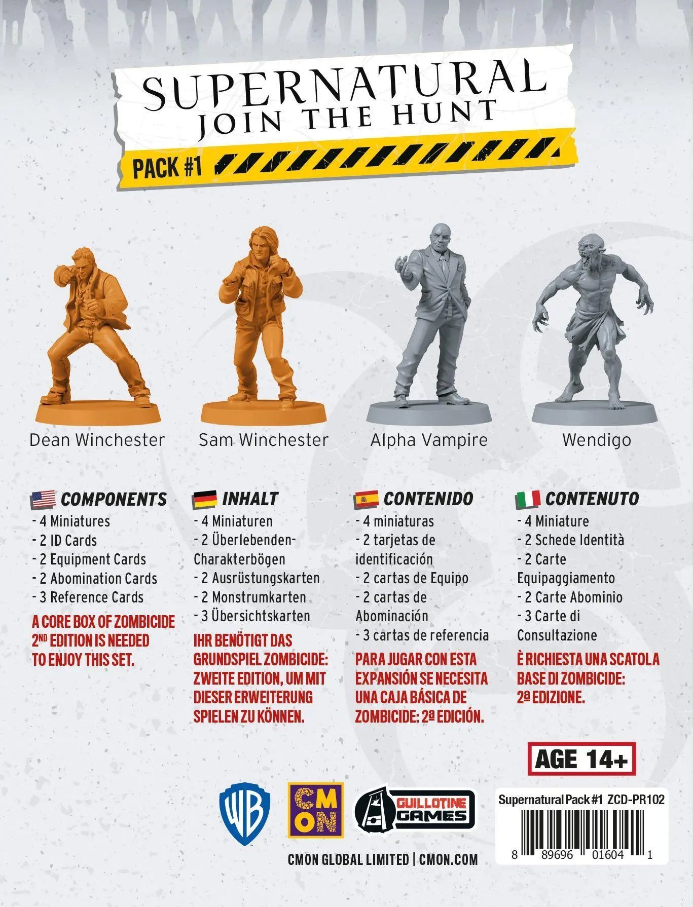 Bild: 889696016041 | Zombicide 2. Edition - Supernatural: Join the Hunt Pack 1 | Cmon
