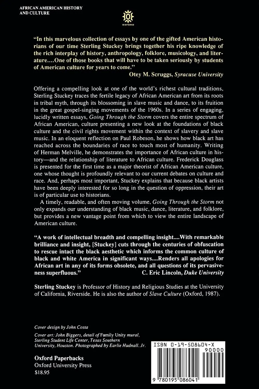Rückseite: 9780195086041 | Going Through the Storm | Sterling Stuckey | Taschenbuch | Englisch