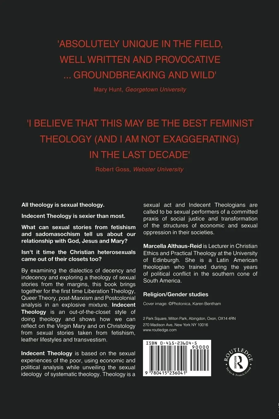 Rückseite: 9780415236041 | Indecent Theology | Marcella Althaus-Reid | Taschenbuch | Englisch