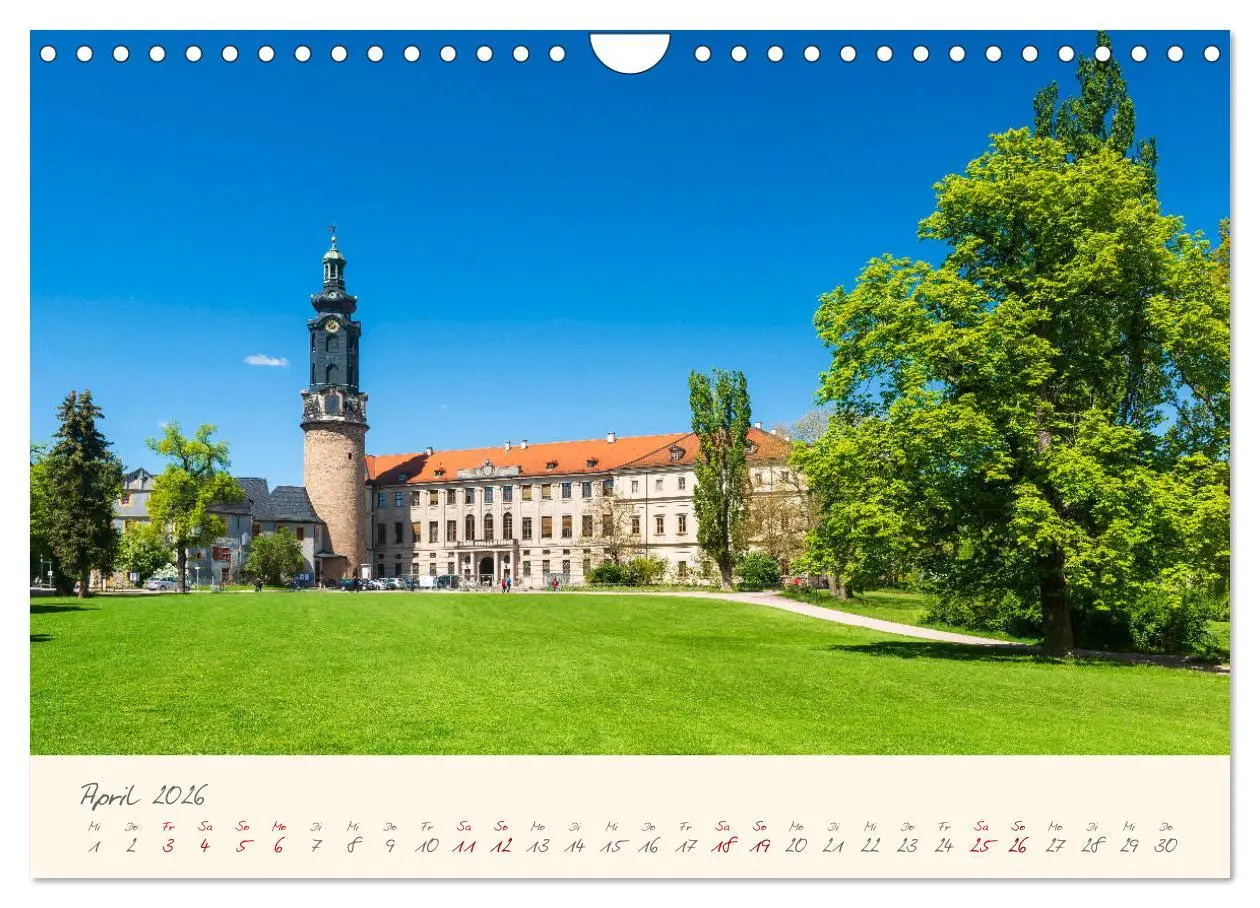 Bild: 9783457756041 | Weimar Die europäische Kulturstadt (Wandkalender 2026 DIN A4 quer),...