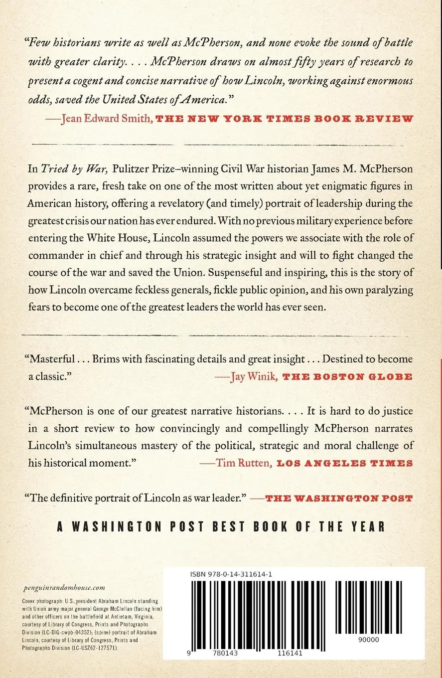 Rückseite: 9780143116141 | Tried by War | Abraham Lincoln as Commander in Chief | Mcpherson