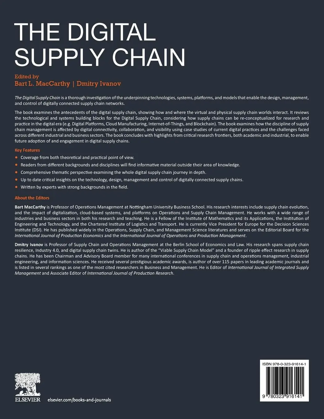 Rückseite: 9780323916141 | The Digital Supply Chain | Bart L. MacCarthy (u. a.) | Taschenbuch