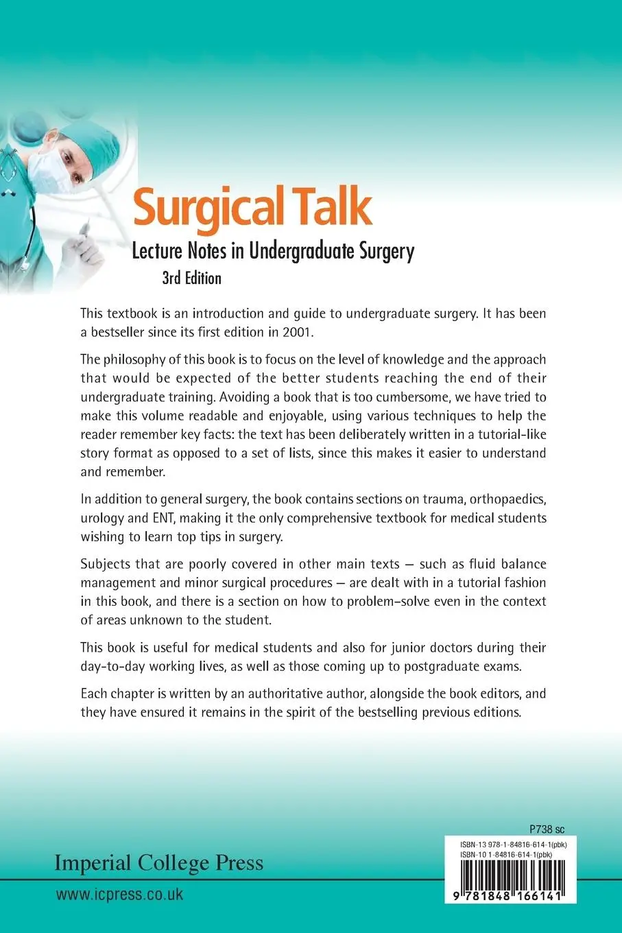 Rückseite: 9781848166141 | SURGICAL TALK (3RD ED) | Andrew Goldberg &amp; Gerard Stansby | Buch | ICP