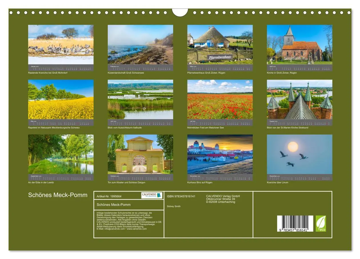Bild: 9783457816141 | Schönes Meck-Pomm (Wandkalender 2026 DIN A3 quer), CALVENDO...