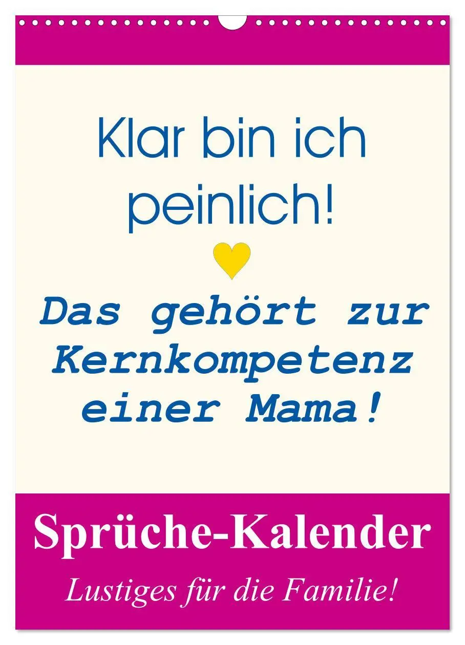Cover: 9783516386141 | Sprüche-Kalender. Lustiges für die Familie! (Wandkalender 2026 DIN...
